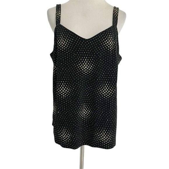 Alex Evenings Size 18W  Top Blouse Cardigan Open Front Sleeveless 2 Piece Set - Picture 5 of 8